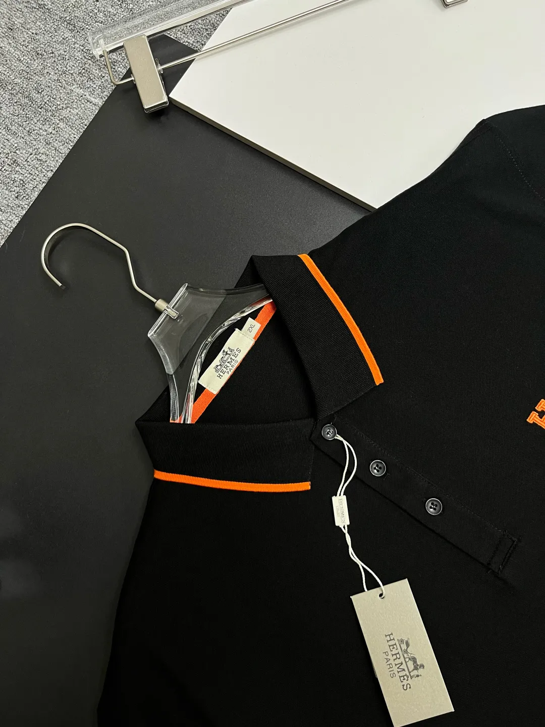HERMES New Arrival Polo Same Style 210 ， Factory New Arrival Versatile : Black White Size：M-XXXL